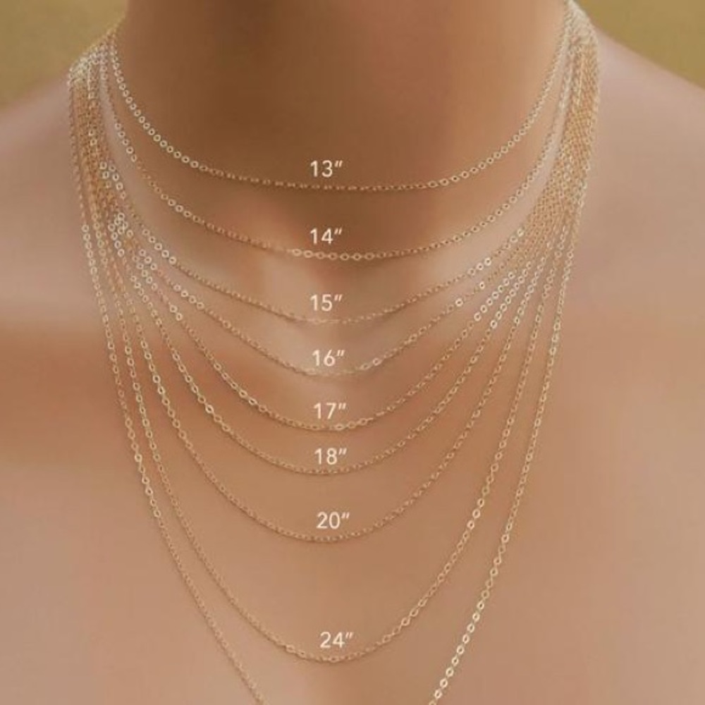 Dainty 14k Gold Floating Tiny CZ Diamond Necklace - Picture 4 of 4